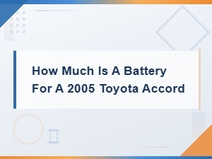 How Much Does a Toyota Accord Battery Cost